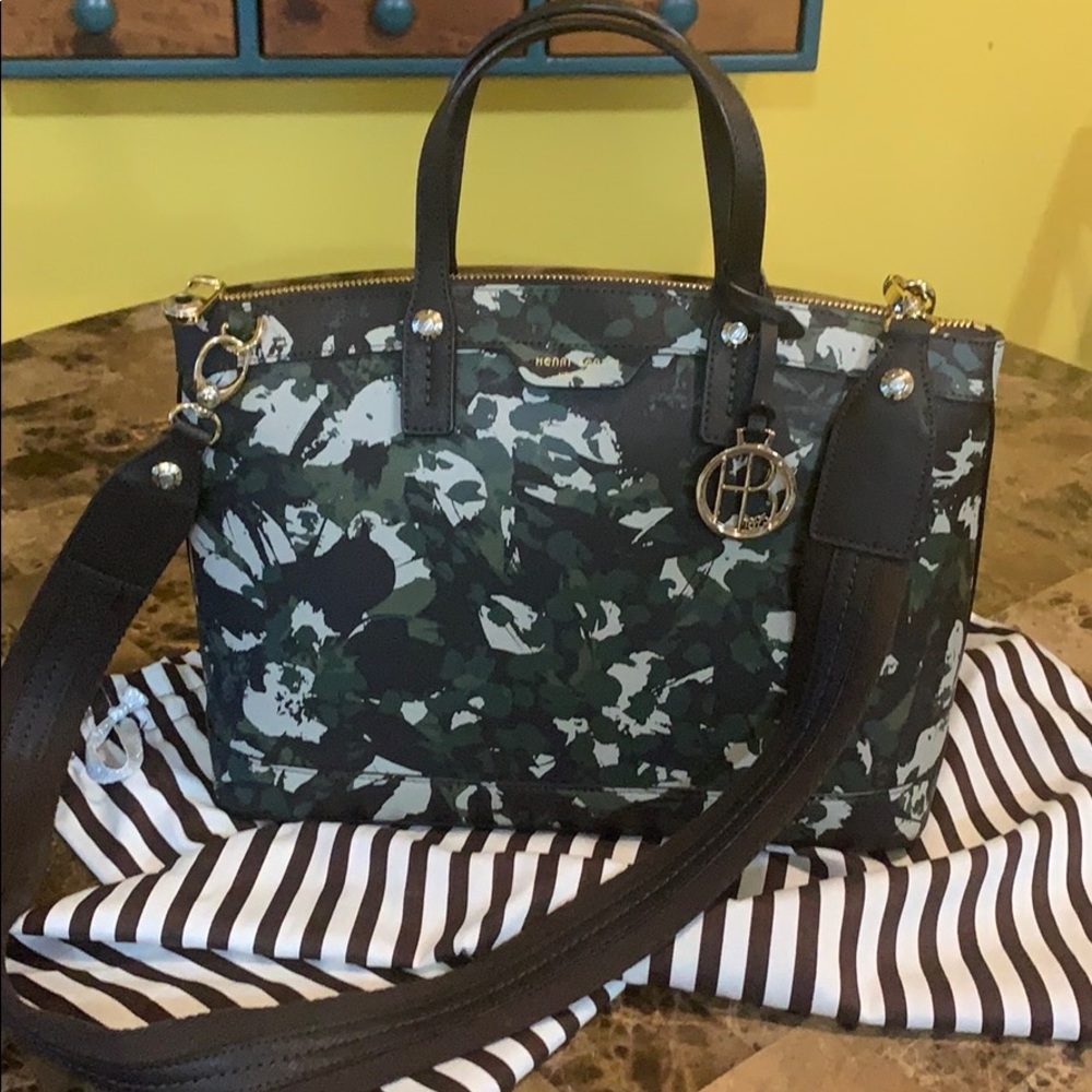 Henri Bendel saffiano leather satchel